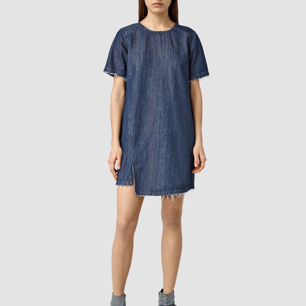 NWT All Saints Mira Denim Tunic / Dress Size 10